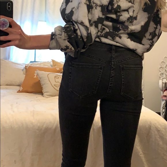 Faded/washed black fringe jeans - Picture 2 of 6